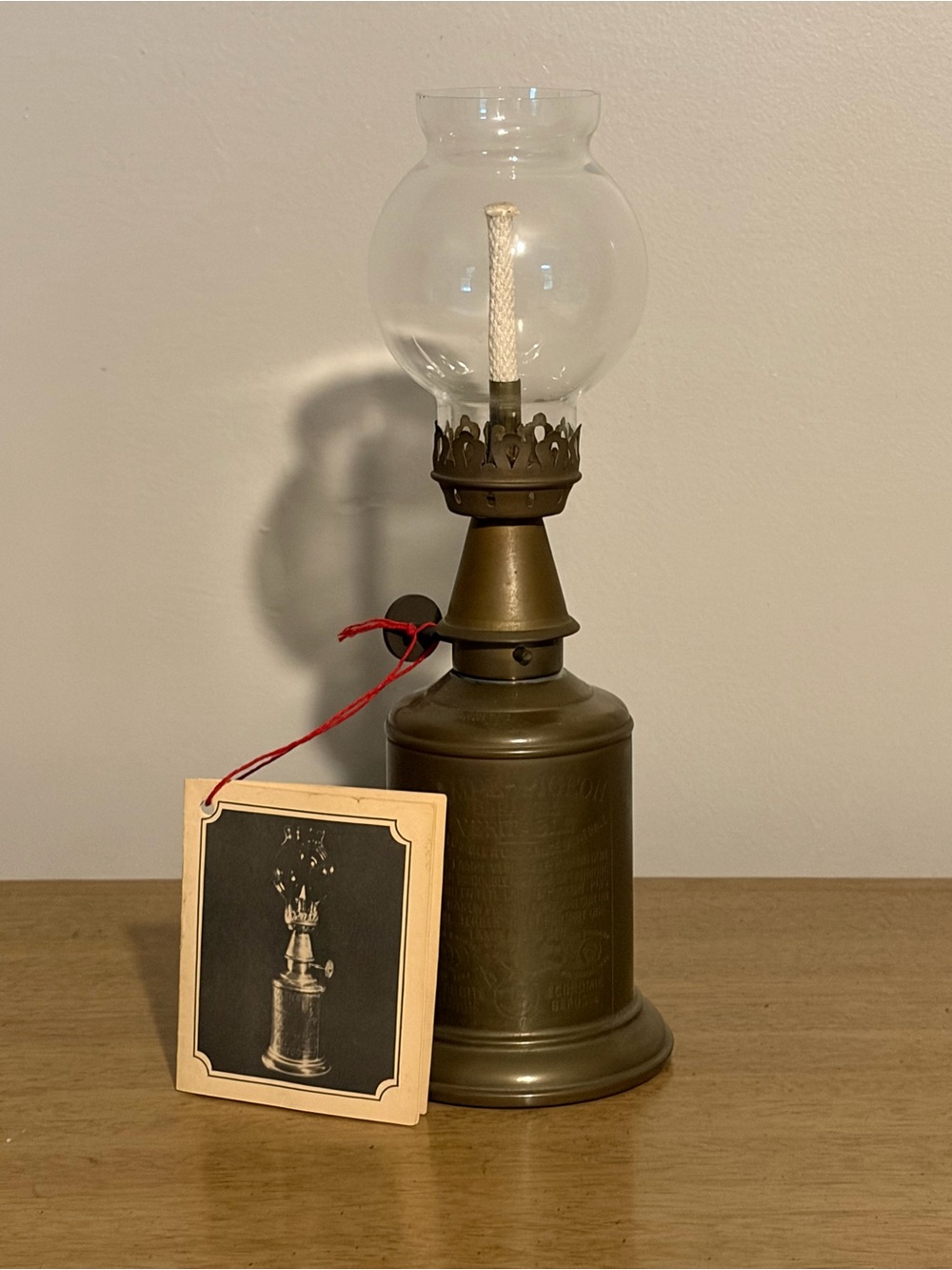 Vintage French mini brass oil Lamp Lampe-Pigeon Old Money Cottage Core Primitive